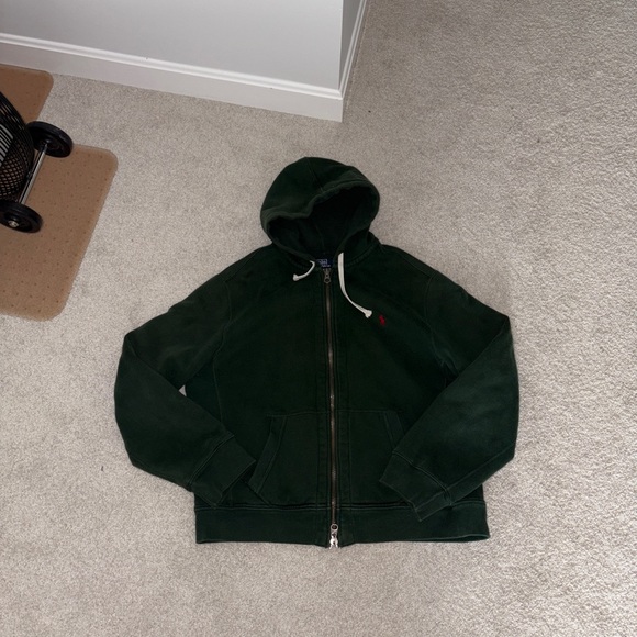 Polo by Ralph Lauren size XL green zip hoodie - Picture 2 of 5